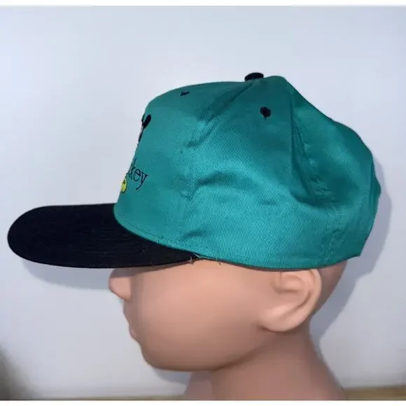 Vtg 90s Disney Mickey Unlimited Hat Embroidered Colorblock Snapback Trucker Cap - Picture 3 of 9